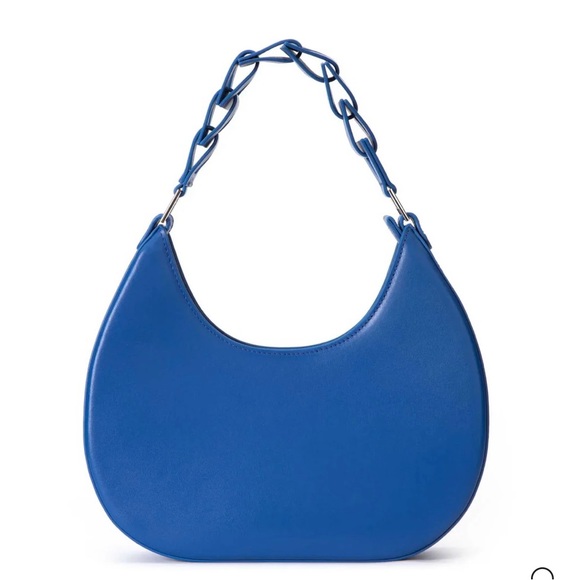 Jurgi Blue Leather D Letter Handbag - Picture 2 of 3